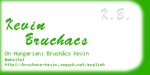 kevin bruchacs business card